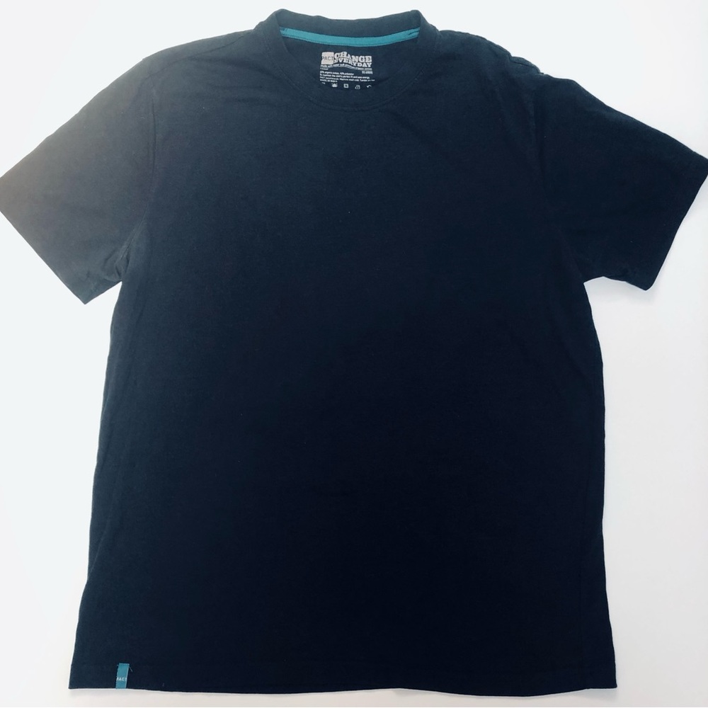PACT Organic Softspun Men’s Black Crew Neck Tee Size Large - Picture 2 of 5